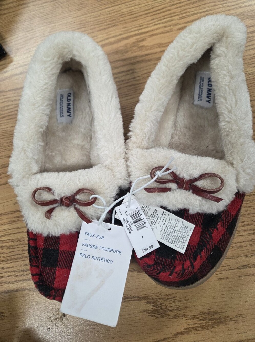 Old Navy Kids Red Buffalo Plaid Sherpa-Lined Coat